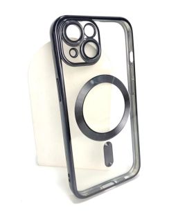 Чохол iPhone 12Pro Silicon Case Shining Full Camera with MagSafe Black