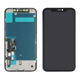 LCD iPhone 11 із чорним тачскрином + дисплейна рамка Original 60Hz (переклеєне скло) (M) 