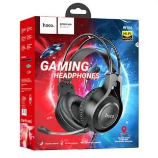 Гарнитура HOCO W106 (микрофон) (Мониторы) Black