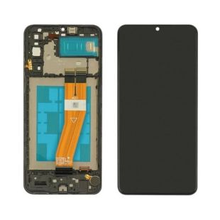 LCD Samsung A04E/A042F (2022) с черным тачскрином + корпусная рамка Service Pack (M)