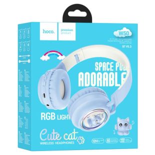 Bluetooth-гарнітура HOCO W50 (Bluetooth 5.3) (Монітори) Blue