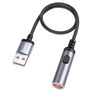 Прикуриватель HOCO UA30 USB mini cigarette lighter Black