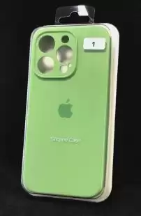 Чохол iPhone 13ProMax Silicon Case original FULL Camera №1 green (4you)