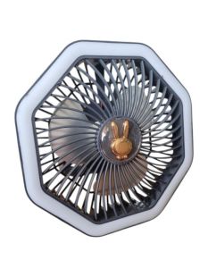 Вентилятор настільний DESKTOP FAN U8 (АКБ, підсвічування, 4 режими, Type-C) Black