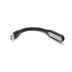 LED USB лампочка 3W гибкая, холодный свет черная (М)