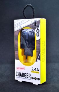 МЗП 4you A24 (2.4A, Smart IC, Auto ID, покращена плата, 2USB, Led підсвічування) black (від10шт - 10%)