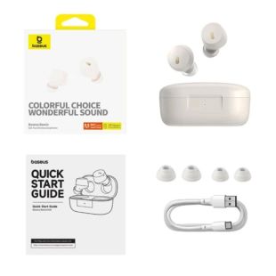 Bluetooth-гарнітура Baseus Bowie E18 True Wireless Earphones White A00023800223-00