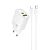 СЗУ-USB HOCO N63 PD30W+QC3 3A (1 Usb/1Type-C) + кабель Type-C-iPhone 5 White