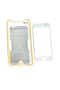 Защитное стекло iPhone 6 COLORFUL Silver (2pcs) гравировка LV "Акционная цена"