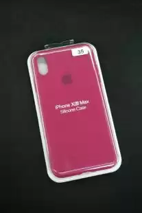Чохол iPhone XS Max Silicon Case original FULL №35 Rose red (4you)
