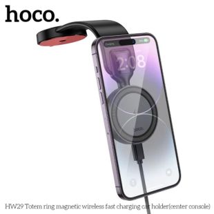 Holder HOCO HW29 с беспроводным зарядным Grey