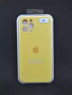 Чохол iPhone 12Pro Silicon Case original FULL Camera № 4 yellow ( 4you )