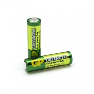 Батарейка GP 15GEB-2S2 солевая R6, AA Greencell (40 в упак.) 