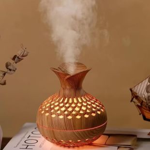 Зволожувач повітря (X-35) FLOWER HUMIDIFIER Brown (нічник, 2 реж, підс 300мл, USB-DS-5V)