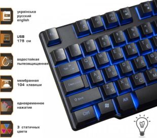 Клавіатура провідна Frime Firefly II USB RUS/UKR (FLK19110)