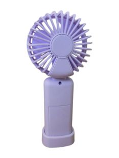 Вентилятор ручний LED DIGITAL FAN LY-2001 (підставка для телефону, 3 режими) Violet
