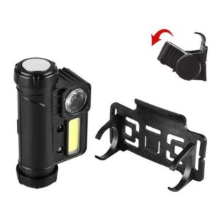 Фонарик налобный LED T123 XPE + COB, 150 1m, встроеный АКБ 1000 mAh,Type-C,6 режимов,black (М)