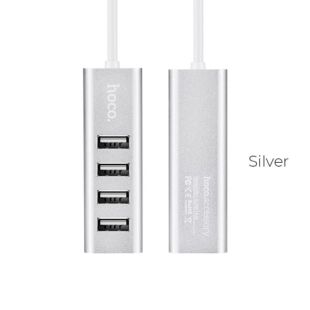 Hub HOCO HB1 4 порта Silver (USB2.0)