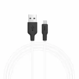 Usb-cable Micro USB HOCO X21 Silicone 2A 1m (круглий) Black / white