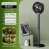 Вентилятор SOLAR FLOOR FAN S39 4в1 (настол/напольный, АКБ,5 скоростей, солнечная панель,Type-C)Black
