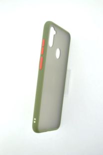 Чехол Samsung A11/A115 Silicon Gingle Matte dark olive/orange "Акционная цена"
