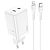 СЗУ-USB HOCO N23 PD 45W (2Type-C) + кабель Type-C-iPhone 5 White