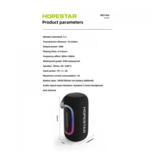 Портативная колонка HOPESTAR P65 Pro 50W Grey