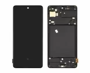 LCD Samsung A71/A715 із чорним тачскрином + рамка FULL SIZE OLED (Х) 5001255