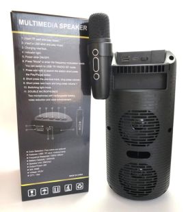 Портативная колонка SP-335204 М black (светомузыка, 28 см, микрофон в комплекте) (от 5шт - 5%)