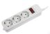Фильтр сетевой Maxxter SPM3-G-6G, 3 розетки, серый 1,8м (с предохранителем)