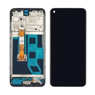 LCD Oppo A53/A32 (2020) із чорним тачскрином + дисплейна рамка (М)