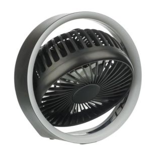 Вентилятор настільний GXQC N601 LED підсвічування, АКБ 1200 mАh Black(M) - Ціна Тижня!