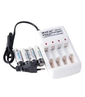Зарядное JB-212 ART 0130 (для AA-ААА, 4 АКБ AAA 2500mAh в комплекте) White