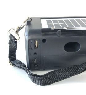 Радіоприймач Golon RX-S2618BTS (Bluetooth, USB, microSD. Сонячна батарея, ліхтарик) Red