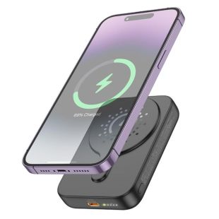 Power Bank 10000mAh HOCO J117A Esteem PD20W Magnetic с беспроводной зарядкой 15W Black