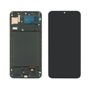 LCD Samsung A30/A305 (2019) A505 із чорним тачскрином + корпусна рамка IPS (M) 