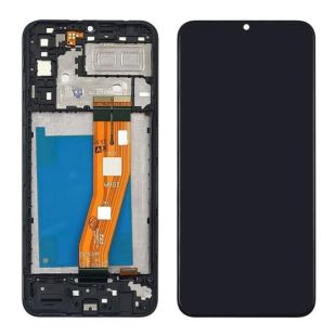 LCD Samsung A04E/A042F (2022) із чорним тачскрином + корпусна рамка (М)