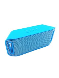 Портативная колонка A38 (Светомузыка, Bluetooth+USB+micro SD,FM, AUX) blue-Акционная цена!