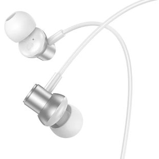 Гарнитура HOCO M110 (микрофон,круглый шнур) Silver