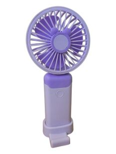 Вентилятор ручний LED DIGITAL FAN LY-2001 (підставка для телефону, 3 режими) Violet