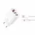 СЗУ-USB XO L95 2.4A 2 Usb + кабель iPhone 5 White