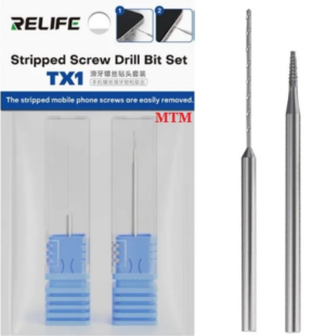 Набір для отримання пошкоджених гвинтів Relife TX1 (свердло 1 мм, екстрактор 1.5 мм) (M)