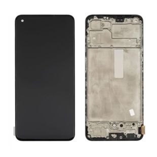LCD Oppo A74 (4G) із чорним тачскрином + корпусна рамка IPS (М) 