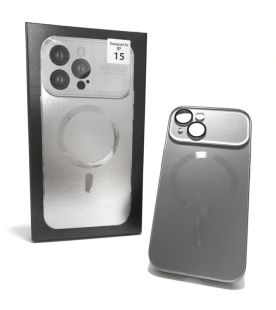 Чохол iPhone 12ProMax Silicon Case Glass Slim with Magsafe Gold