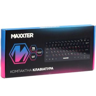 Клавиатура проводная Maxxter KBM-C01B-UA (USB,mini) Black
