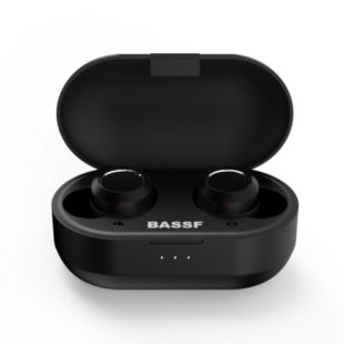 Bluetooth-гарнитура Bassf BassBuds ER-400 (+кейс для зарядки и хранения) Black