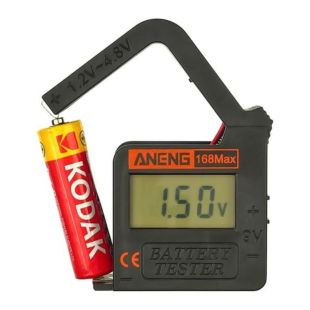 Тестер батарей и аккумуляторов Aneng 168 Max з РК дисплеем (1.2V~4.8V, 9V) (M) 
