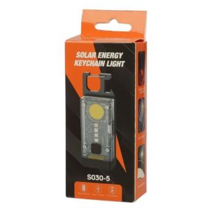 LED светильник акумуляторный S030-5 с боковой подсветкой 500 mAh, магнит.крепл и солнечн.панелью (М)