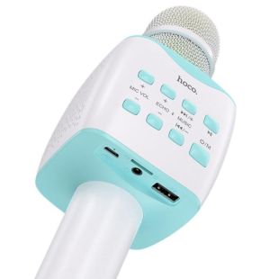 Мікрофон-караоке бездротовий HOCO BK5 "Cantando" (Bluetooth 5.0, USB слот, 1-динамік) Blue