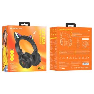 Bluetooth-гарнітура BOROFONE BO18 (Bluetooth 5.0) (Монітори) Black